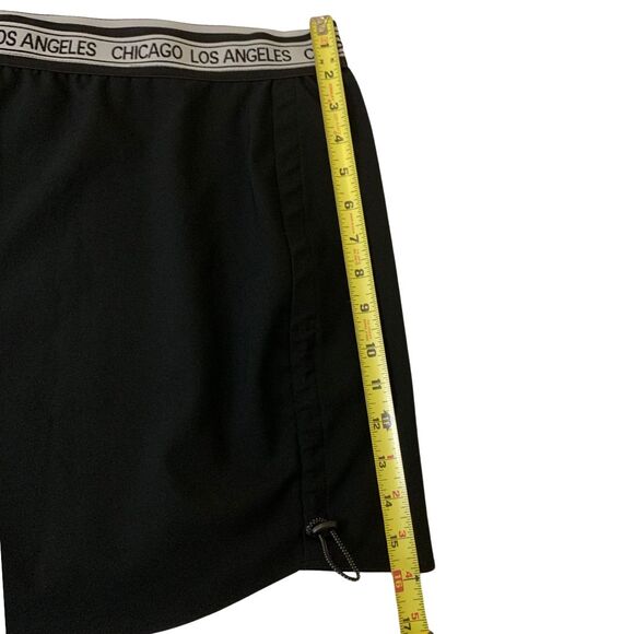 ZARA Black Mini Skirt with City Logo Waistband Size L - Picture 6 of 6